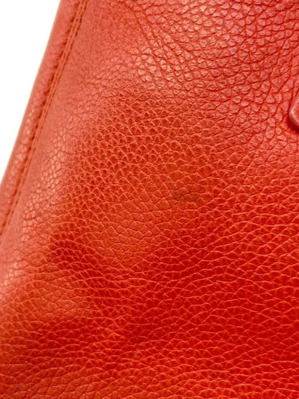 CHANEL Executive Tote Line A29293 Orange Grained Calf Leather Tote Bag
